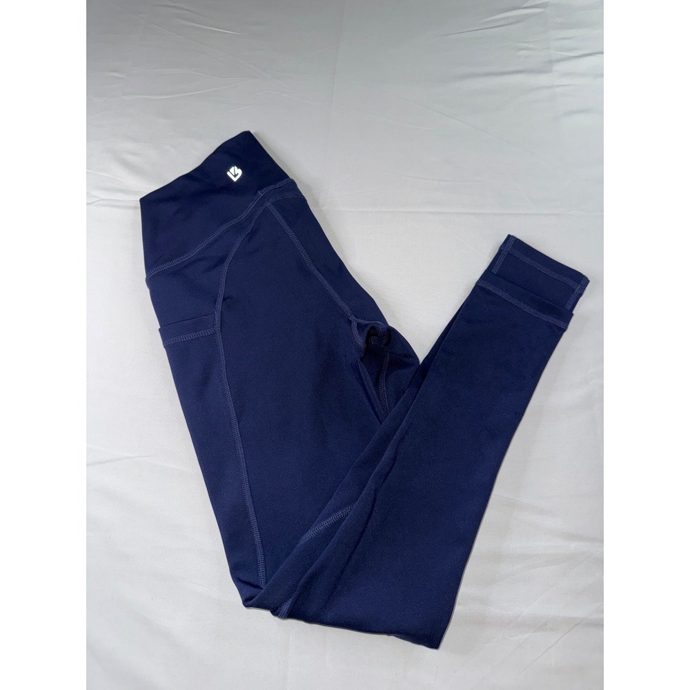 Buffbunny Collection Womens XS Navy Blue High Waisted Pocket Leggings Athleisure